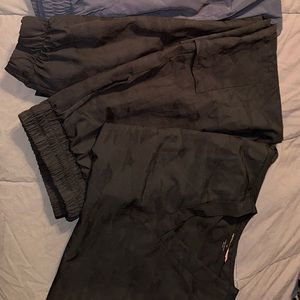 Matching Black Camouflage Scrub Top & Bottom